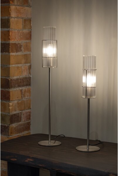 Lampă de masă TUBO 1xE14/40W/230V 50 cm crom lucios/transparent Markslöjd 108557