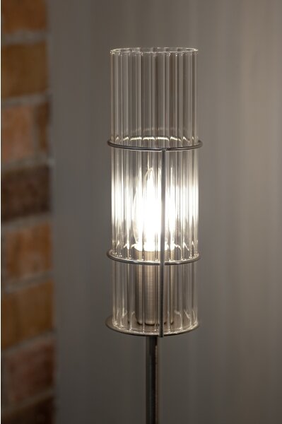 Lampă de masă TUBO 1xE14/40W/230V 50 cm crom lucios/transparent Markslöjd 108557