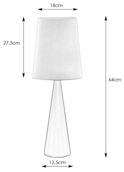 Lampă de masă CONUS 1xE14/40W/230V alb/crom mat Markslöjd 108624