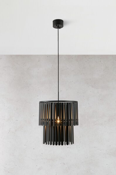 Lustră pe cablu VIENTO 1xE27/40W/230V negru Markslöjd 108581