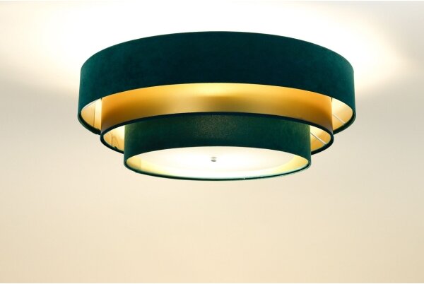 Lustr TRINITI 2xE27/60W/230V verde/auriu