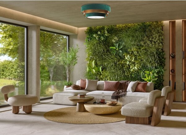 Lustr TRINITI 2xE27/60W/230V verde/auriu