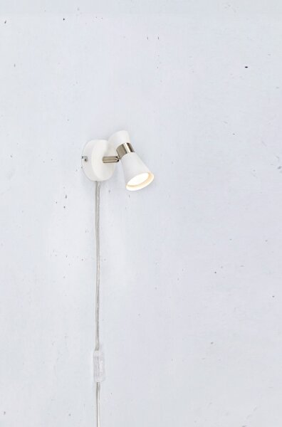 Spot de perete FOLIE 1xGU10/7W/230V alb/crom mat