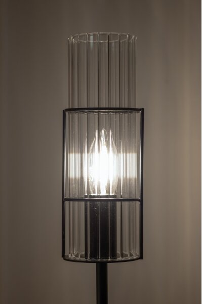 Lampă de masă TUBO 1xE14/40W/230V 65 cm negru/transparent Markslöjd 108556