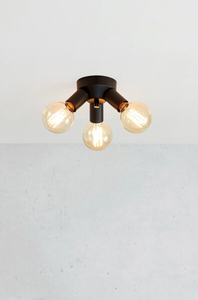 Plafonieră MAZZO 3xE27/40W/230V negru Markslöjd 108549