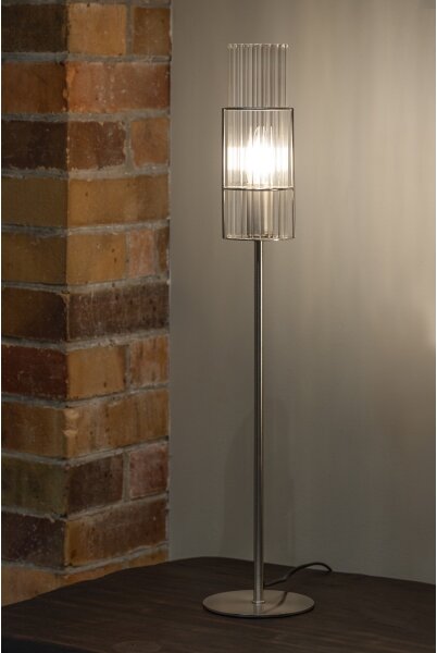 Lampă de masă TUBO 1xE14/40W/230V 65 cm transparent/crom lucios Markslöjd 108558
