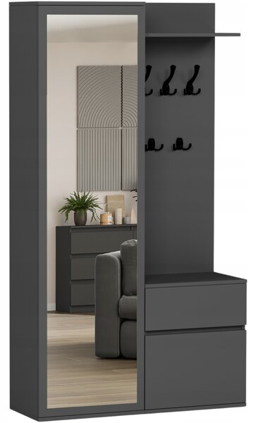 Set mobilier hol Viliana (antracit) (cu oglindă). Promo -14%. 1151902