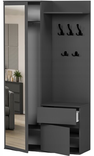 Set mobilier hol Viliana (antracit) (cu oglindă). Promo -14%. 1151902