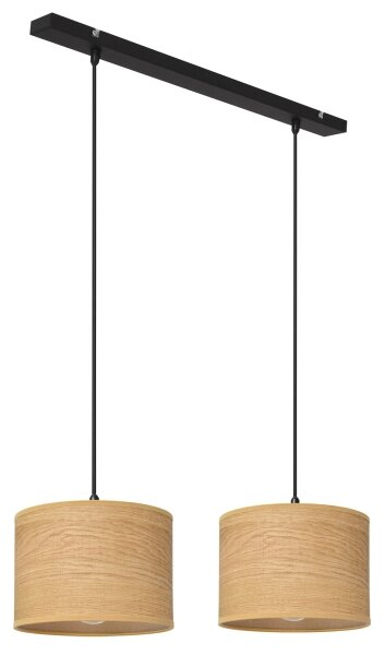 Lustră pe cablu ALBA 2xE27/15W/230V maro/negru