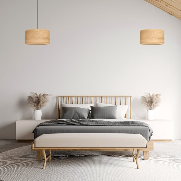 Lustră pe cablu ALBA 1xE27/15W/230V d. 45 cm maro/negru