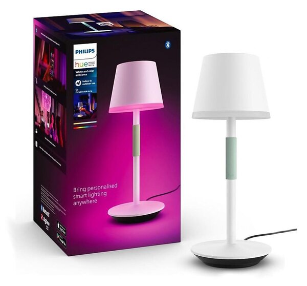 Philips Hue GO lampă LED RGBW, dimabilă, touch, 6,2W, 230V, 2000-6500K, IP54