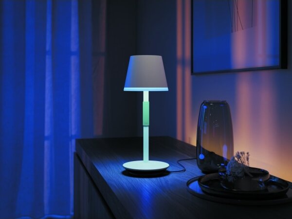 Philips Hue GO lampă LED RGBW, dimabilă, touch, 6,2W, 230V, 2000-6500K, IP54