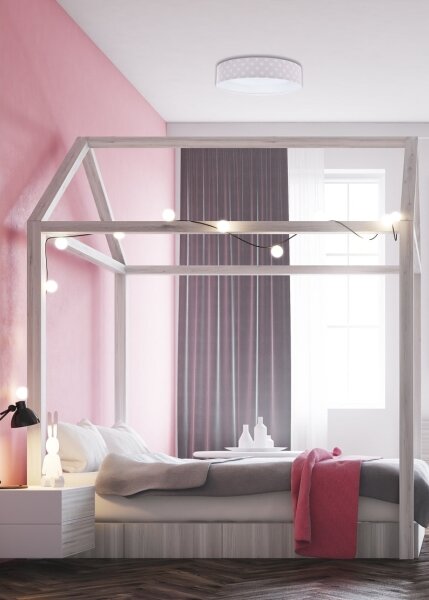 LED Lampă Reglabilă GALAXY KIDS LED/24W/230V stele roz/alb + DO