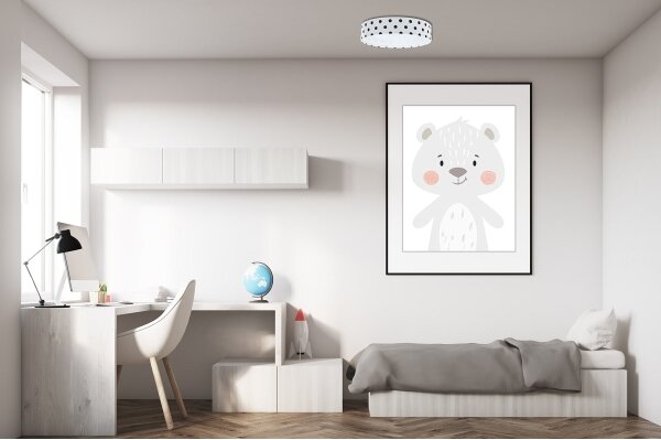 LED Plafonieră GALAXY KIDS LED/24W/230V buline alb/negru