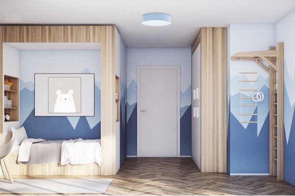 LED lampă reglabilă GALAXY KIDS LED/24W/230V stele alb-albastru + DO