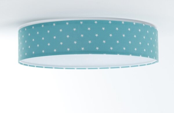 LED Plafonieră GALAXY KIDS 24W 230V turcoaz/alb cu steluțe