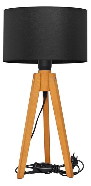 Lampă de masă ALBA 1xE27/15W/230V negru/stejar