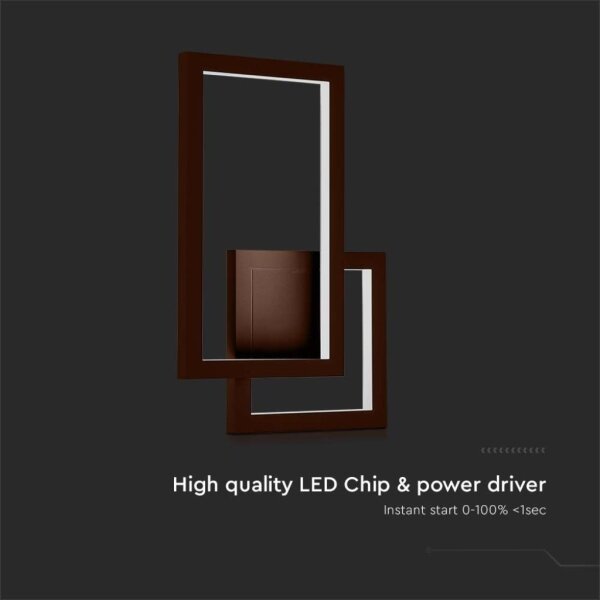 Aplică LED/20W/230V 3000K maro