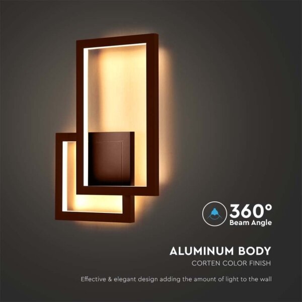 Aplică LED/20W/230V 3000K maro