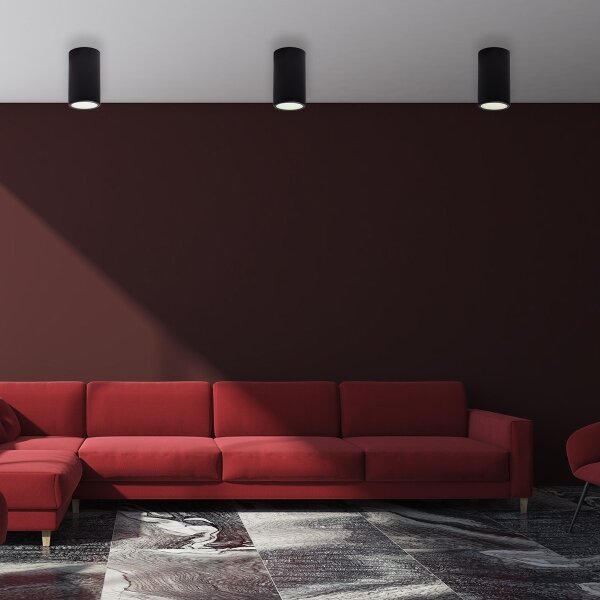 Spot CLEO 1xE27/24W/230V negru
