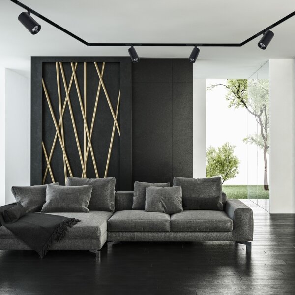 Spot LED pentru sistem de șină MAGNETIC TRACK LED/10W/48V 3000K negru