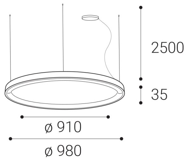 Lustră LED dimabilă pe cablu BELLA LED/80W/230V 3000K/4000K alb LED2