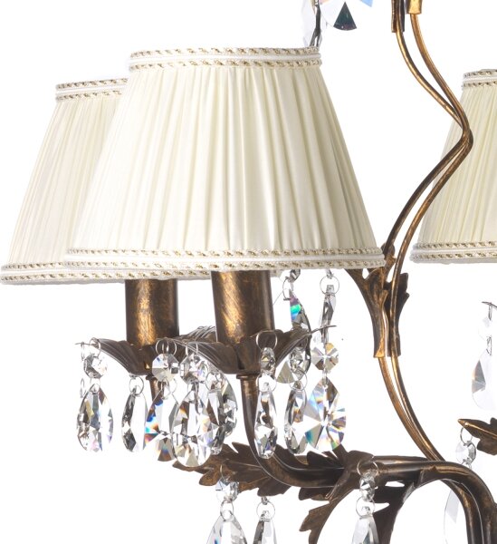 Lustră pe lanț KAREN 5xE14/6W/230V bronz ONLI