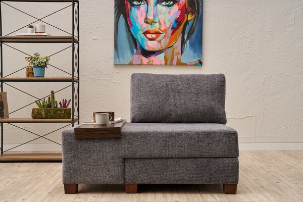 Atelier Del Sofa, Fotoliu extensibil Aiyla gri 116/93/83 cm