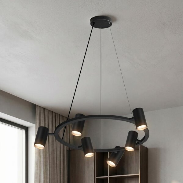 Brilagi - Lustru suspendat cu cablu SELE 6xGU10/30W/230V negru