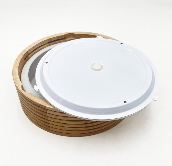 Plafonieră pentru baie LINARO, 2x E27/15W/230V, IP54, finisaj stejar, diametru 27 cm