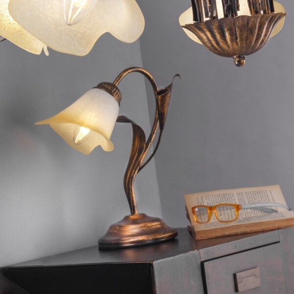 Lampă de masă LUCREZIA 1xE14/6W/230V bronz ONLI