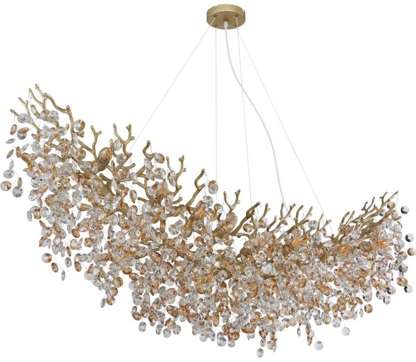 Globo 64138H4G - Candelabru suspendat pe cablu QUEENA 16xE14/40W/230V, finisaj auriu