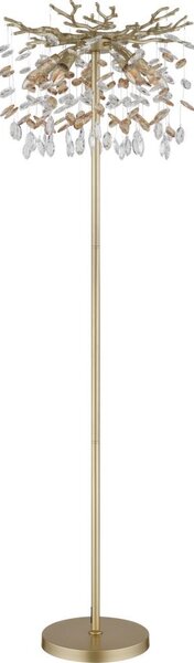 Globo 64138SG - Lampă de podea QUEENA 5xE14/40W/230V aurie