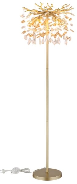 Globo 64138SG - Lampă de podea QUEENA 5xE14/40W/230V aurie