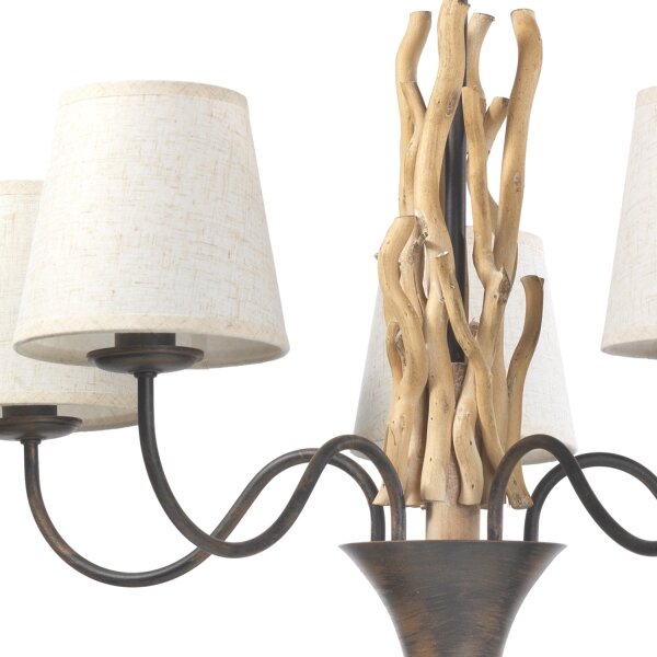 ONLI - Candelabru suspendat pe lanț AGAR 5xE14/6W/230V diam. 80 cm