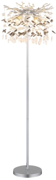 Globo 64138SS - Lampă de podea QUEENA 5xE14/40W/230V argintie