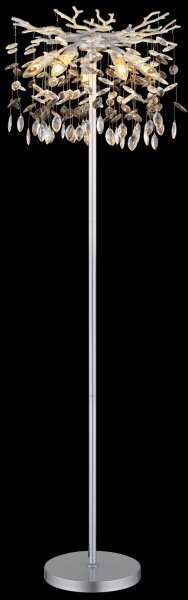Globo 64138SS - Lampă de podea QUEENA 5xE14/40W/230V argintie