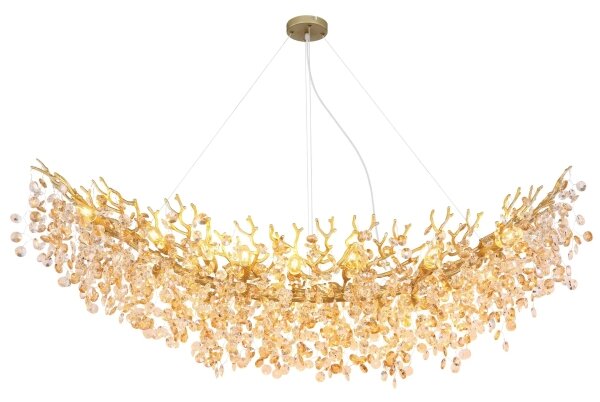 Globo 64138H4G - Candelabru suspendat pe cablu QUEENA 16xE14/40W/230V, finisaj auriu