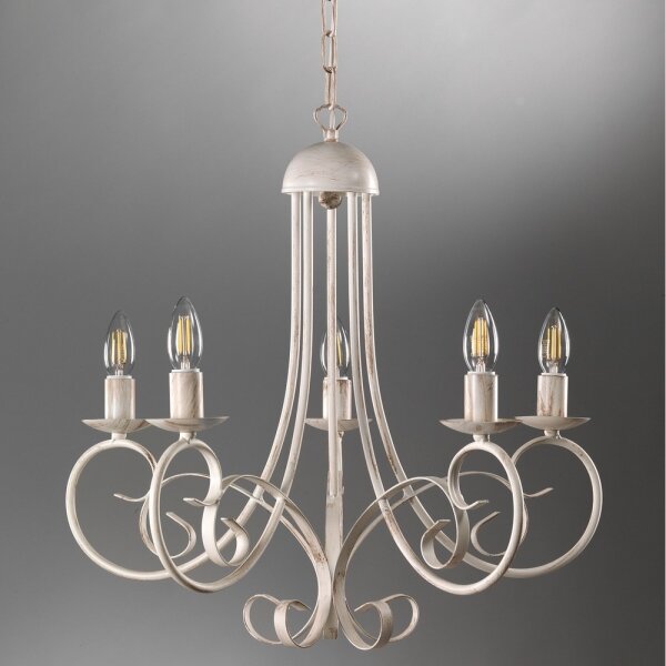 ONLI - Candelabru suspendat POMPEI, 5xE14/6W/230V, crem