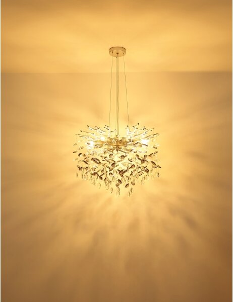 Globo 64138H2S - Lustru suspendat cu cablu QUEENA 10xE14/40W/230V argintiu