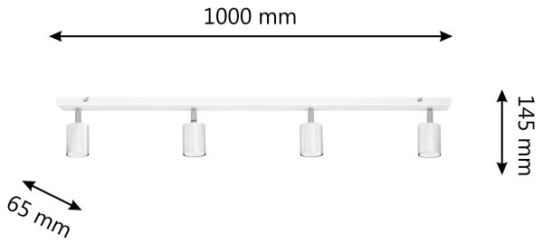 Spot LED TUNE 4xGU10/4,8W/230V crom mat/alb