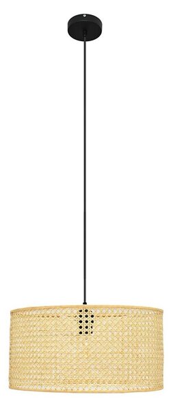 Lustră pe cablu ALBA 1xE27/15W/230V d. 40 cm ratan/negru