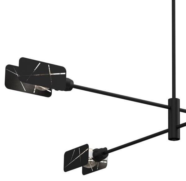 Lustră pe tijă ASTRA 4xE27/60W/230V neagră
