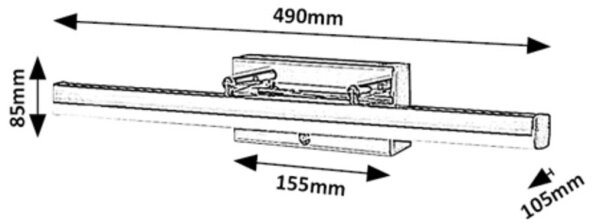 Rabalux 75016 - LED iluminare oglindă tactilă reglabilă TURGON LED/13W/230V