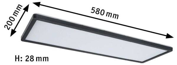 Panou dimabil LED/22W ATRIA 230V 3000K negru Paulmann 71003