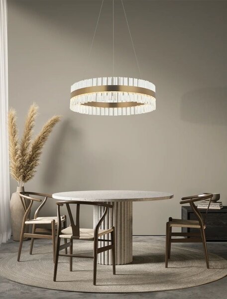 Lustră LED pe cablu dimabilă LED/56W/230V auriu Zambelis 22039