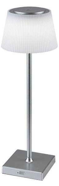 Lampă LED reîncărcabilă dimabilă de masă Rabalux 76013 TAENA 4W/3,7V IP44 argintiu