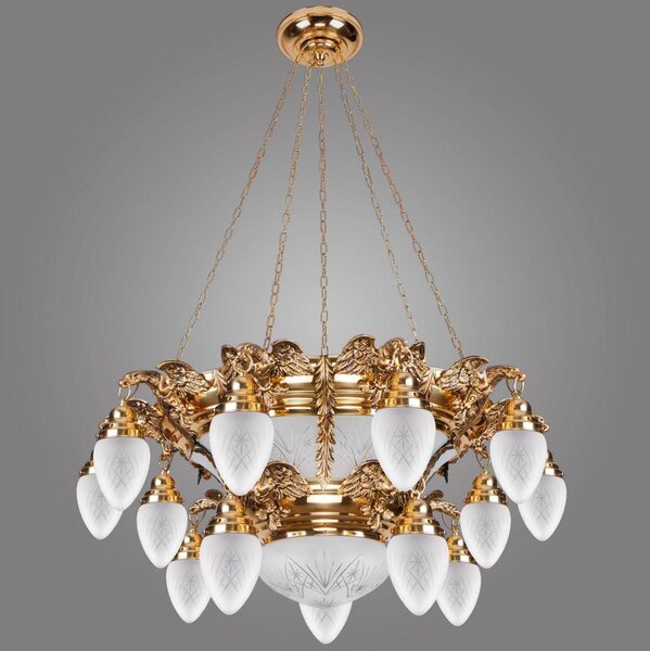 Kemar OW150 - Candelabru OURO EAGLE 15xE27/60W + 6xE27/100W, 230V