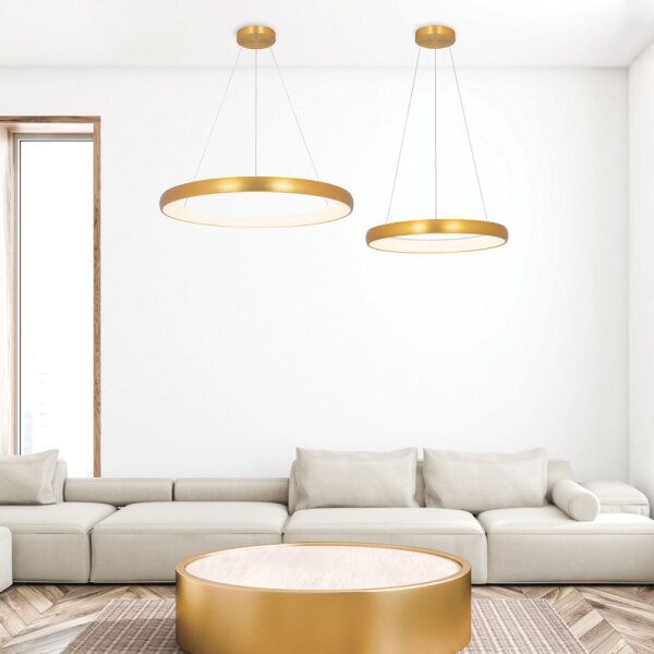 Lustră LED pe cablu dimabilă LED/30W/230V d. 40 cm auriu Zambelis 2046