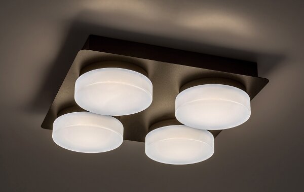 Plafonieră LED pentru baie ATTICHUS 4xLED/5,2W/230V IP44 Rabalux 75004